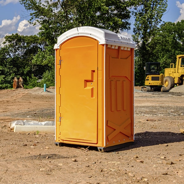 how often are the portable restrooms cleaned and serviced during a rental period in Lake Andrew Minnesota